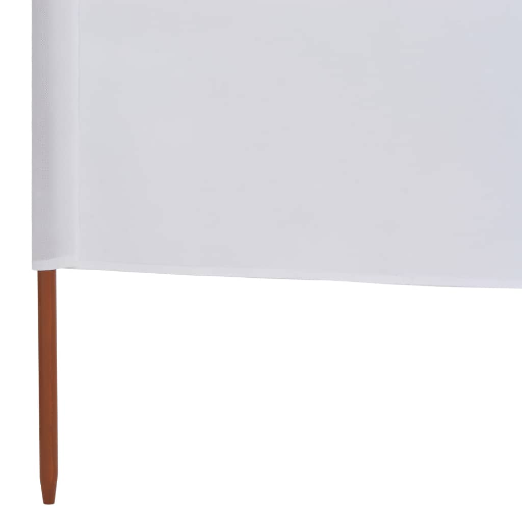 Paravent 5 panneaux Tissu 600 x 80 cm Blanc sable