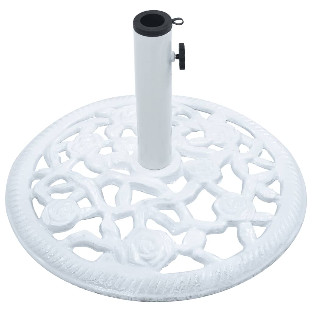 Socle de parasol Blanc 12 kg 48 cm Fonte