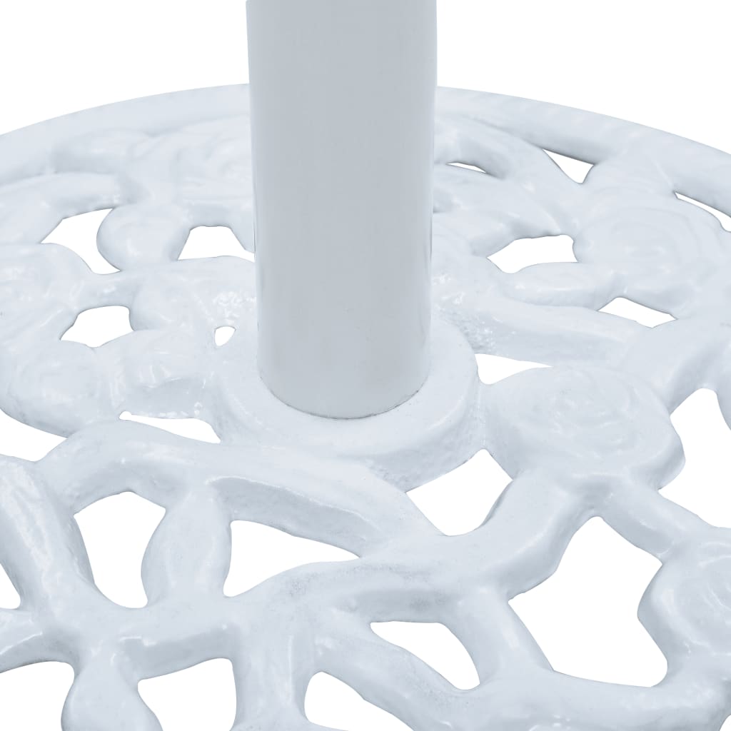 Socle de parasol Blanc 12 kg 48 cm Fonte