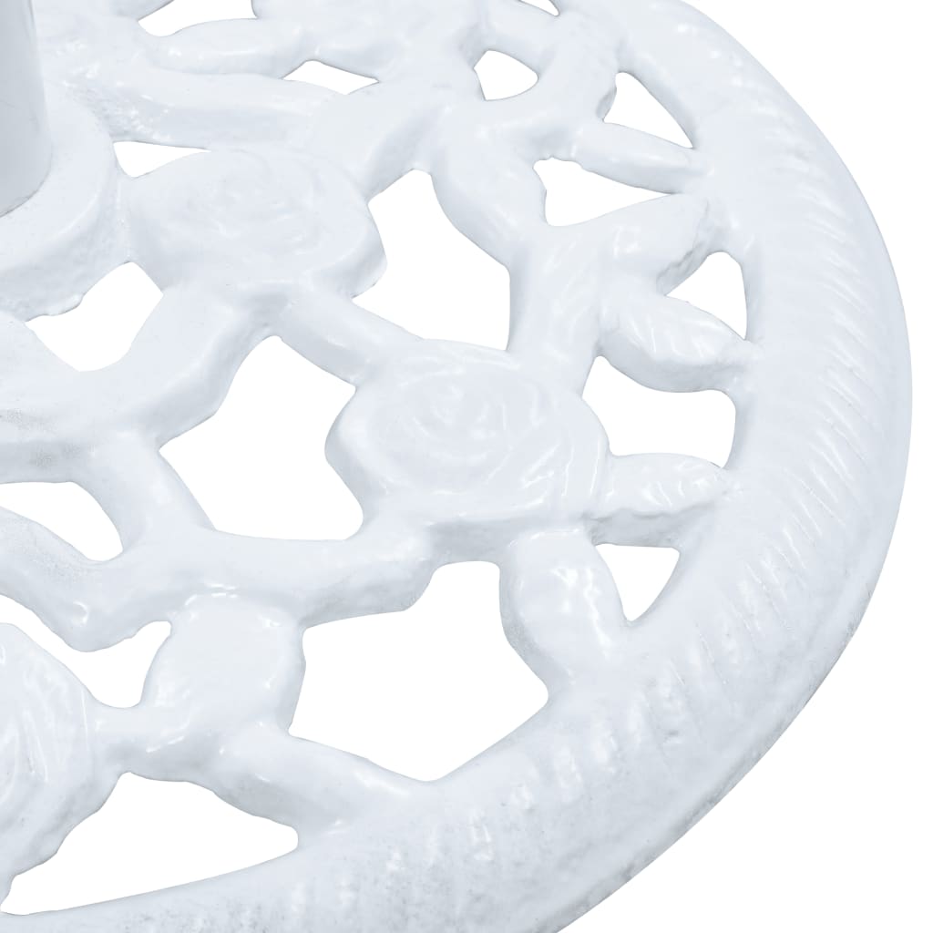 Socle de parasol Blanc 12 kg 48 cm Fonte