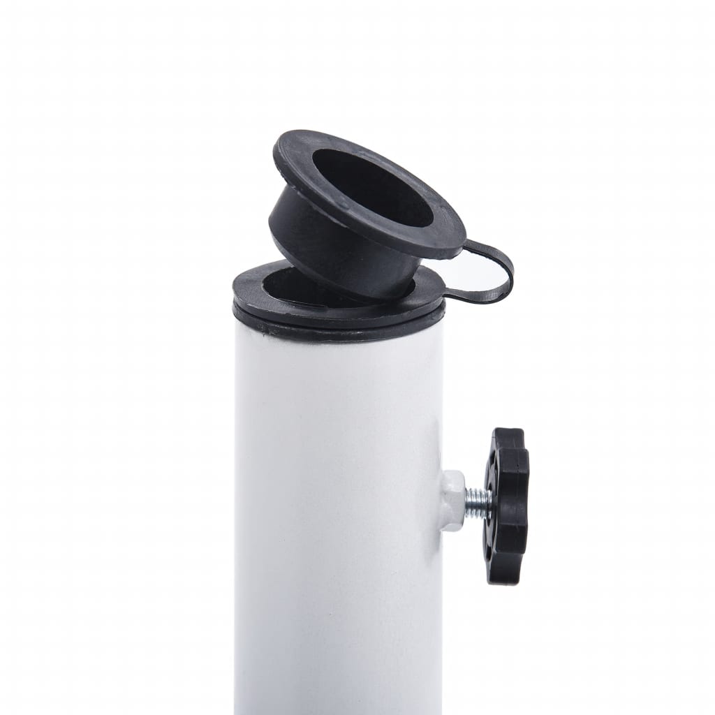 Socle de parasol Blanc 12 kg 48 cm Fonte