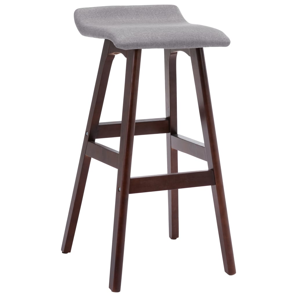Tabourets de bar 2 pcs Gris clair Tissu