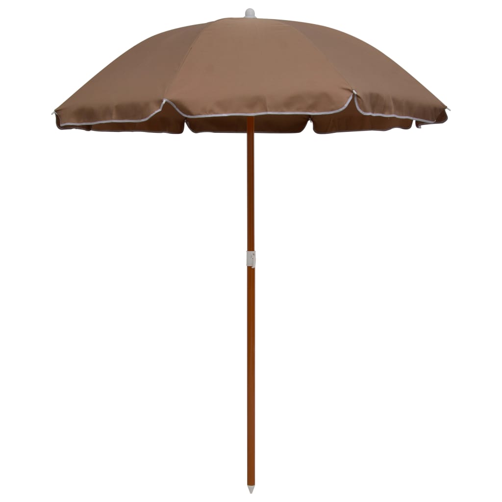 Parasol avec mât en acier 180 cm Taupe
