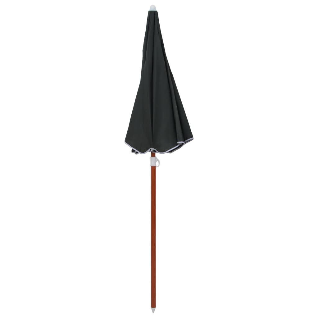 Parasol avec mât en acier 180 cm Anthracite