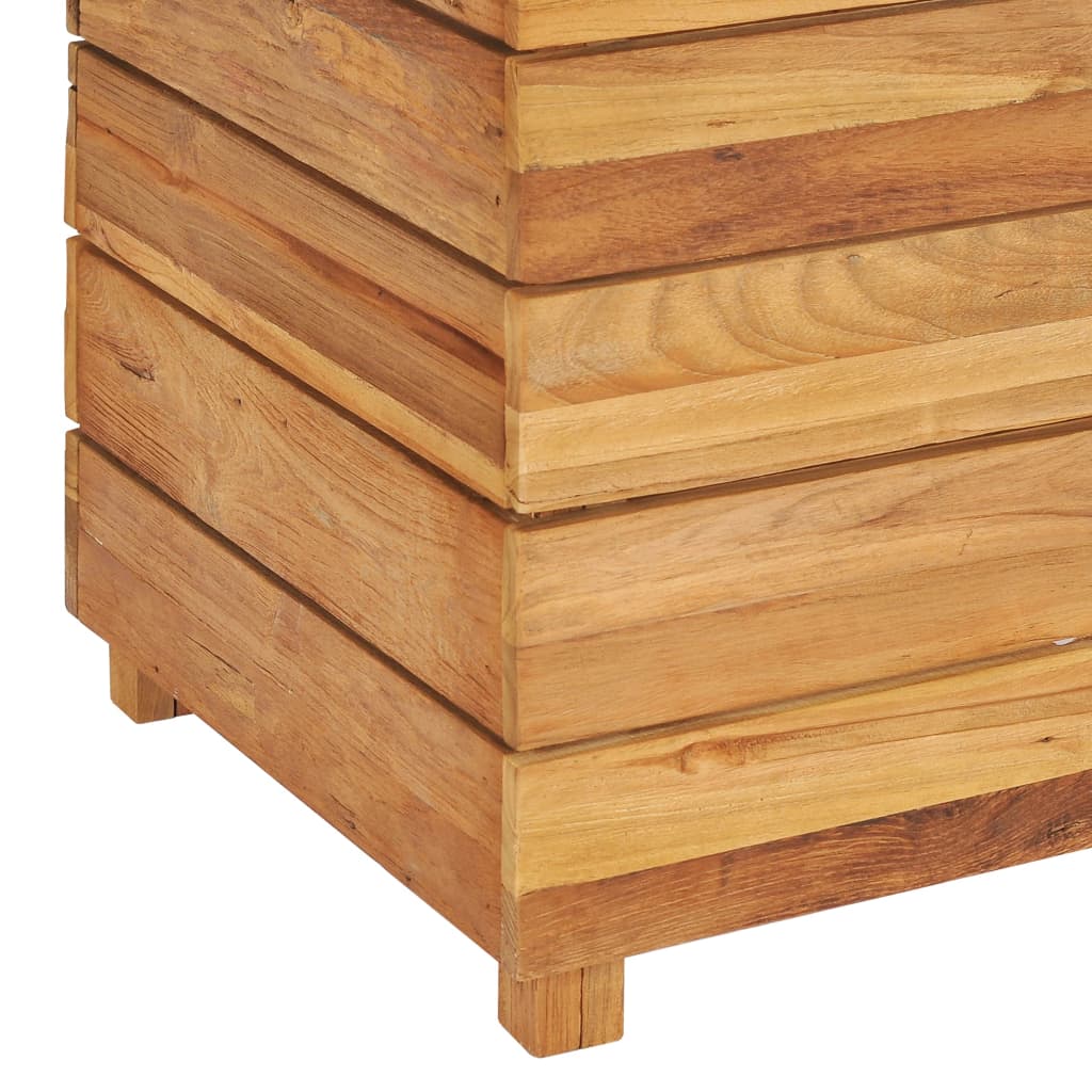 Lit surélevé 100x40x55 cm Bois de teck recyclé et acier
