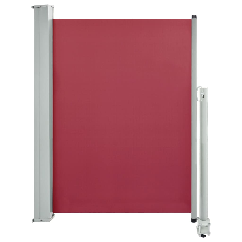 Auvent latéral rétractable de patio 100x300 cm Rouge