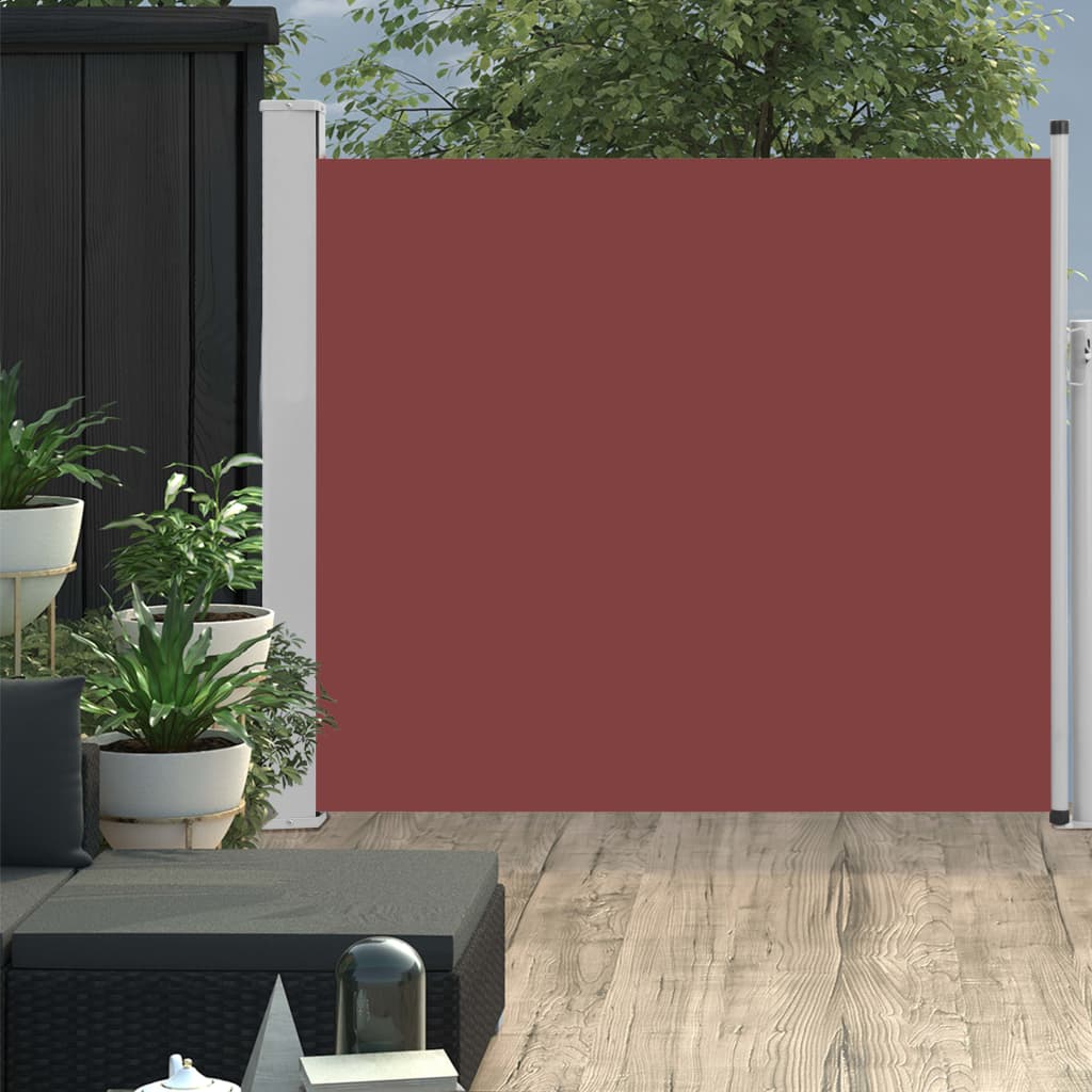 Auvent latéral rétractable de patio 100x300 cm Marron