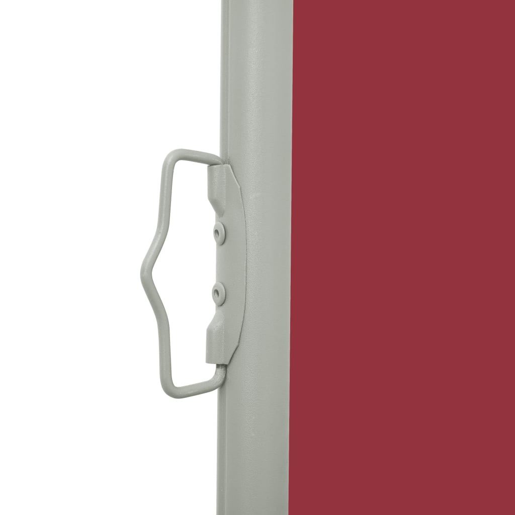 Auvent latéral rétractable de patio 100x500 cm Rouge