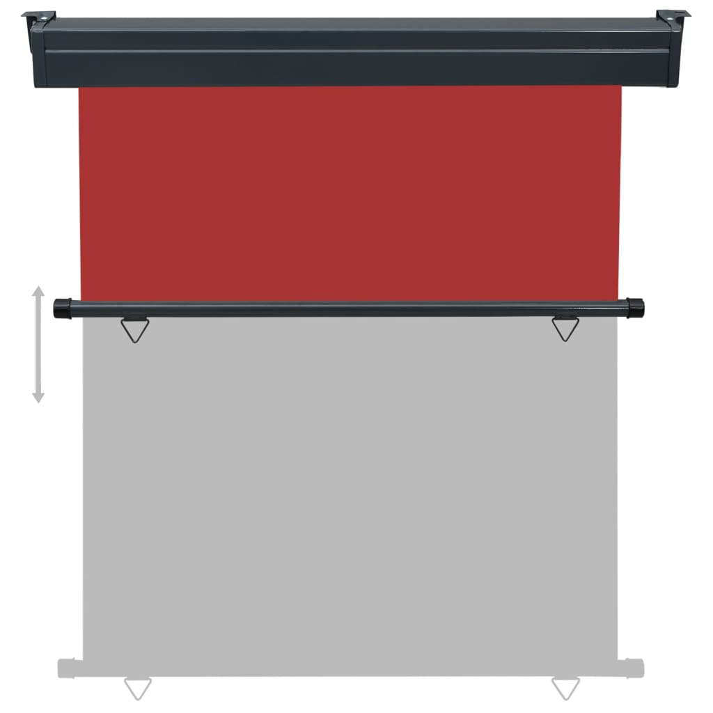 Auvent latéral de balcon 160x250 cm Rouge