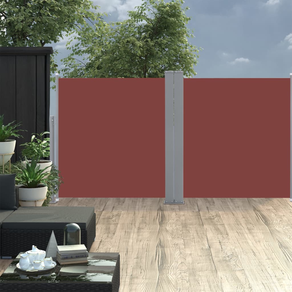 Auvent latéral rétractable Marron 100 x 600 cm