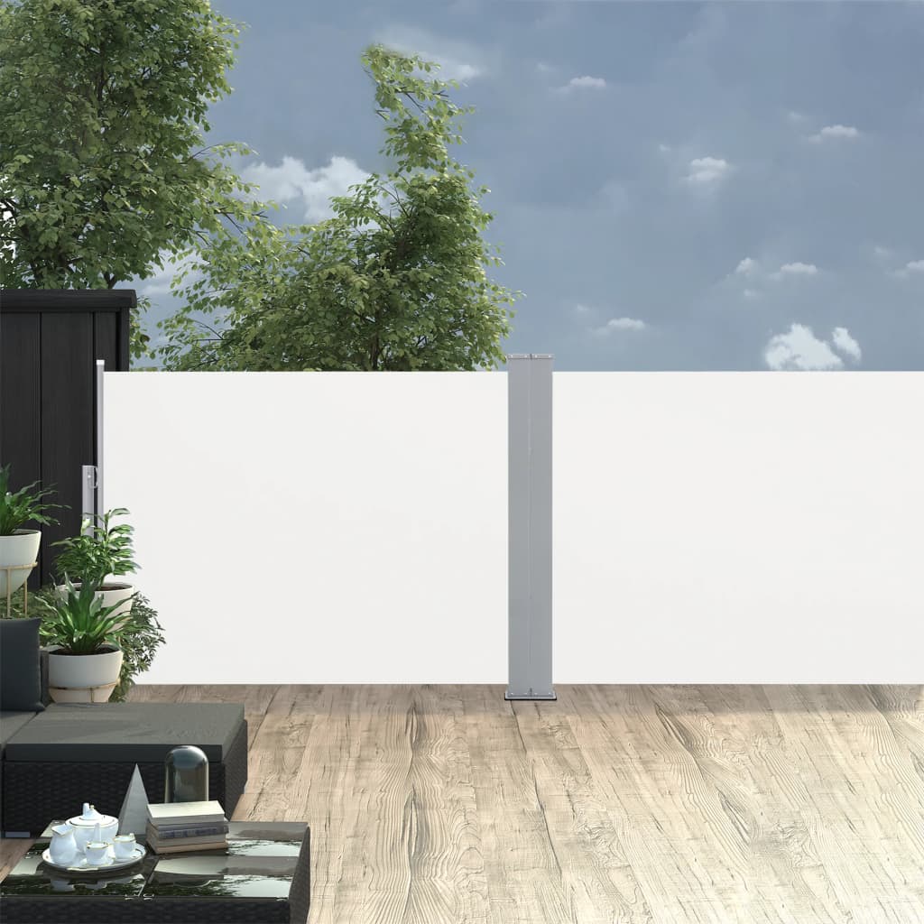 Auvent latéral rétractable Crème 100 x 1000 cm