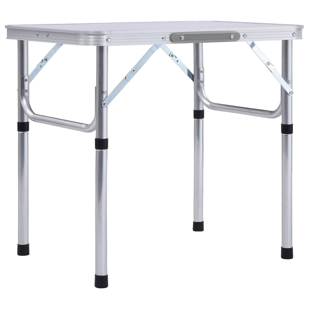 Table pliable de camping Blanc Aluminium 60x45 cm