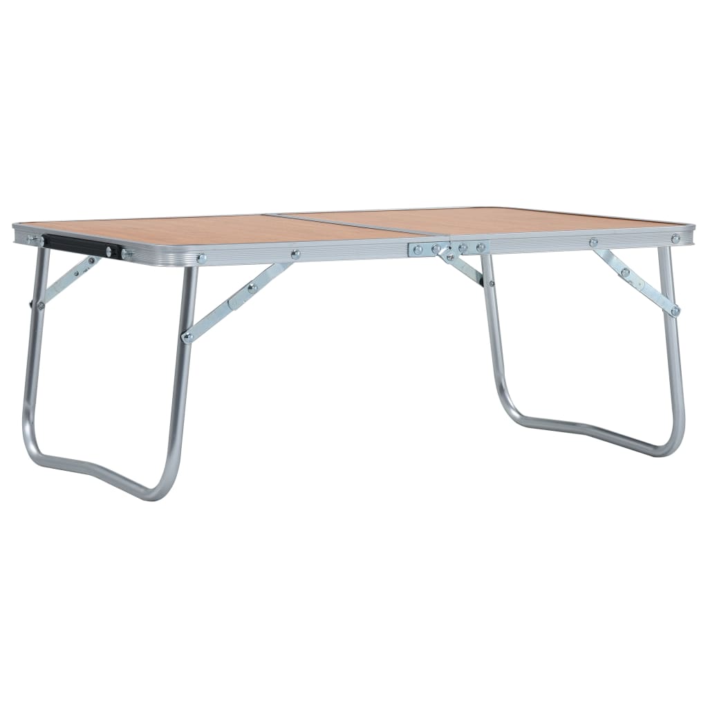 Table pliable de camping Marron Aluminium 60x40 cm