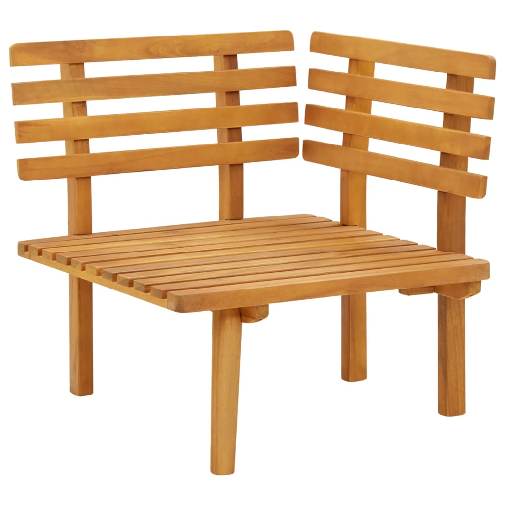 Canapé d'angle de jardin avec coussins Bois d'acacia massif