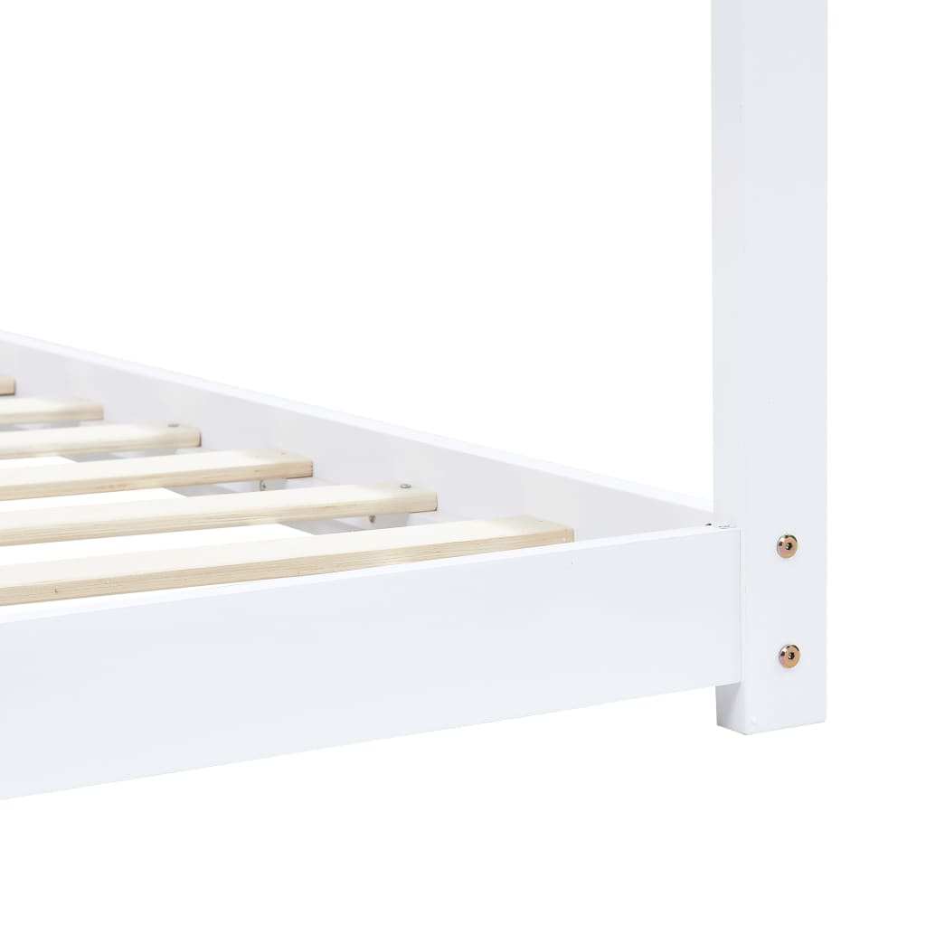 Cadre de lit d'enfant Blanc Bois de pin massif 70x140 cm