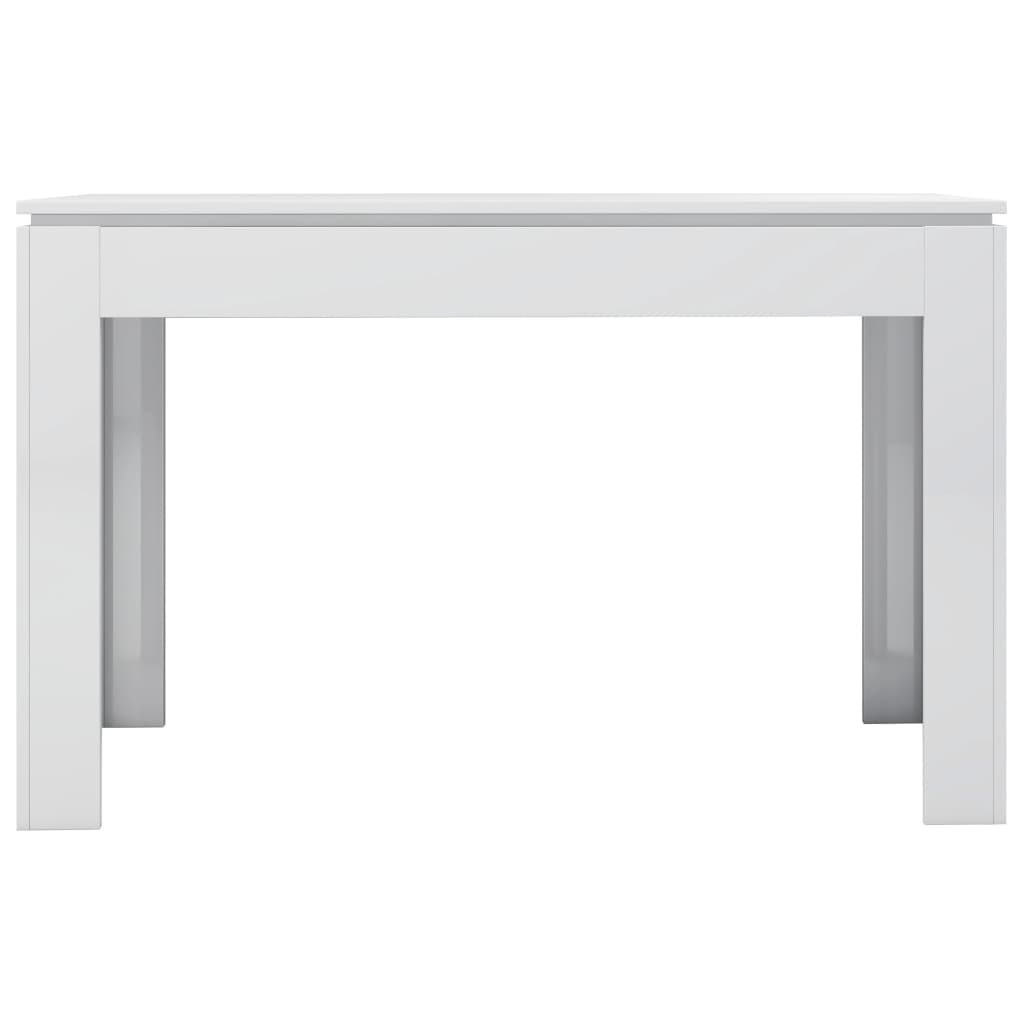 Table de salle à manger Blanc brillant 120x60x76 cm Aggloméré