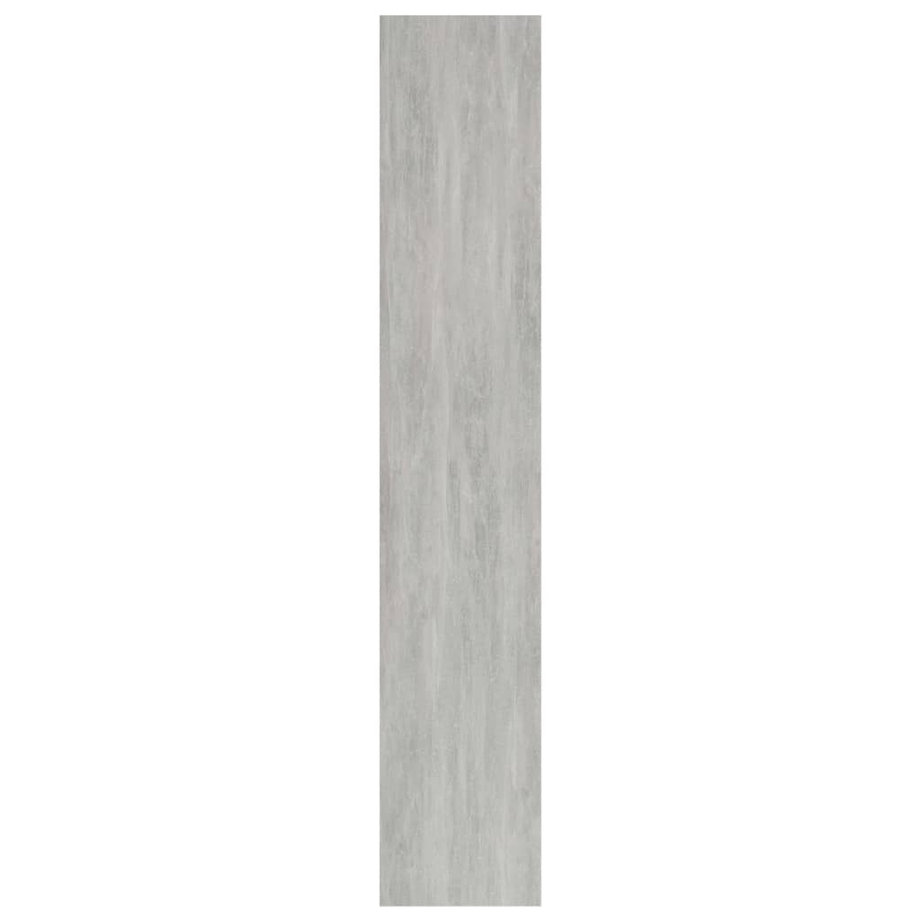 Bibliothèque à 3 niveaux Gris béton 40x24x108 cm Aggloméré