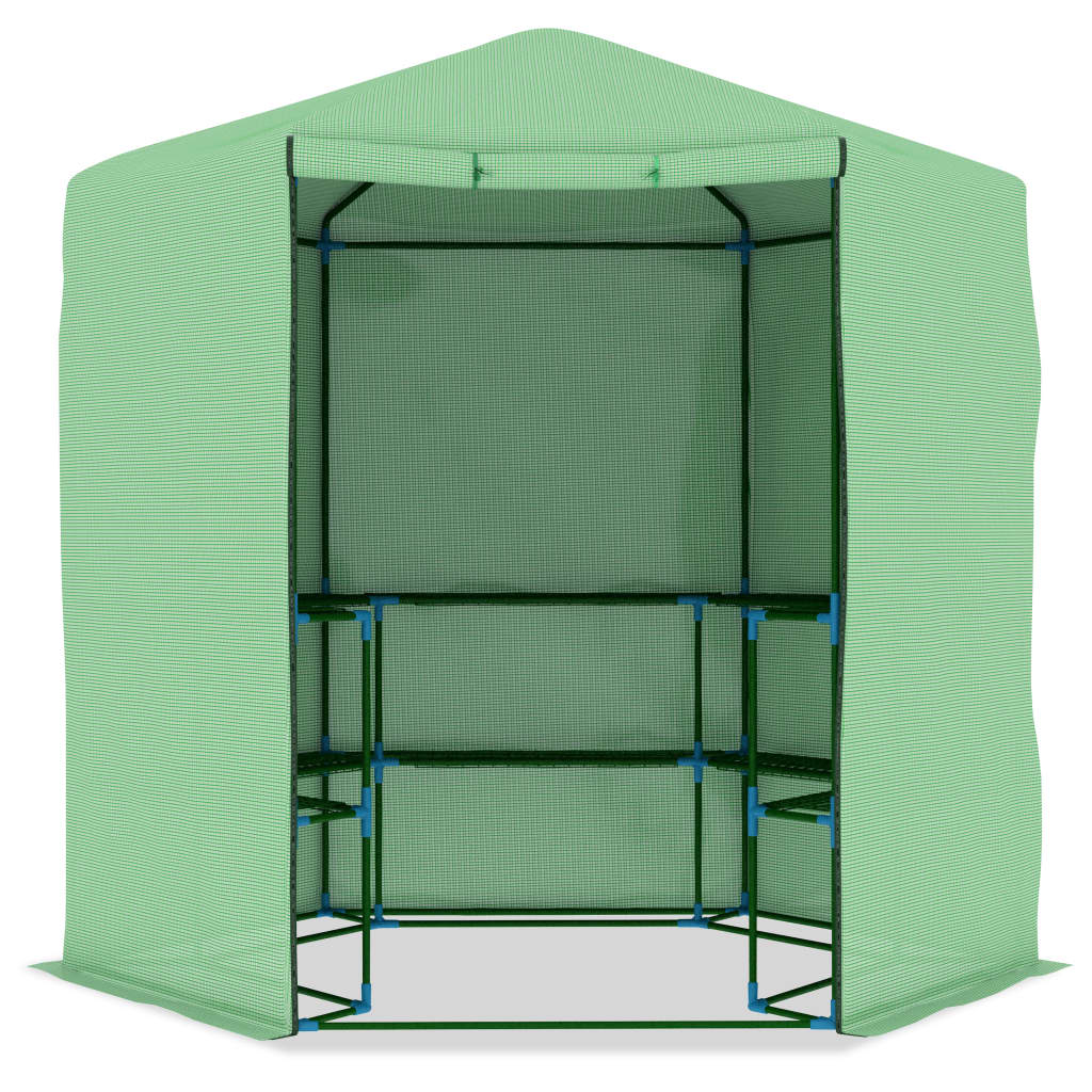 Serre avec étagères Acier 227x223 cm