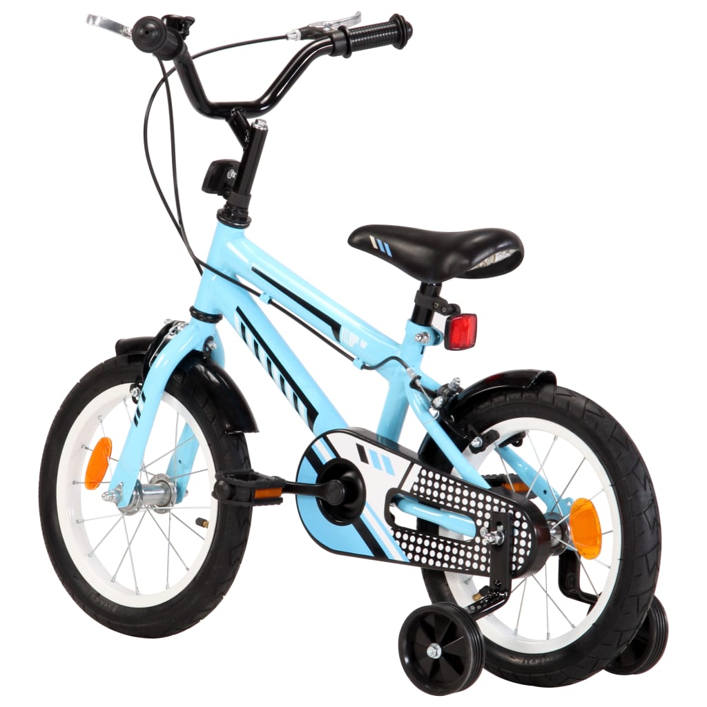Vélo pour enfants 14 pouces Noir et bleu