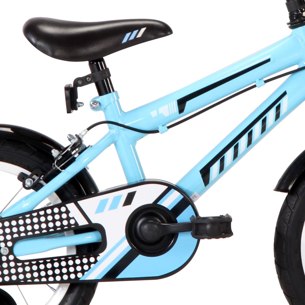 Vélo pour enfants 14 pouces Noir et bleu