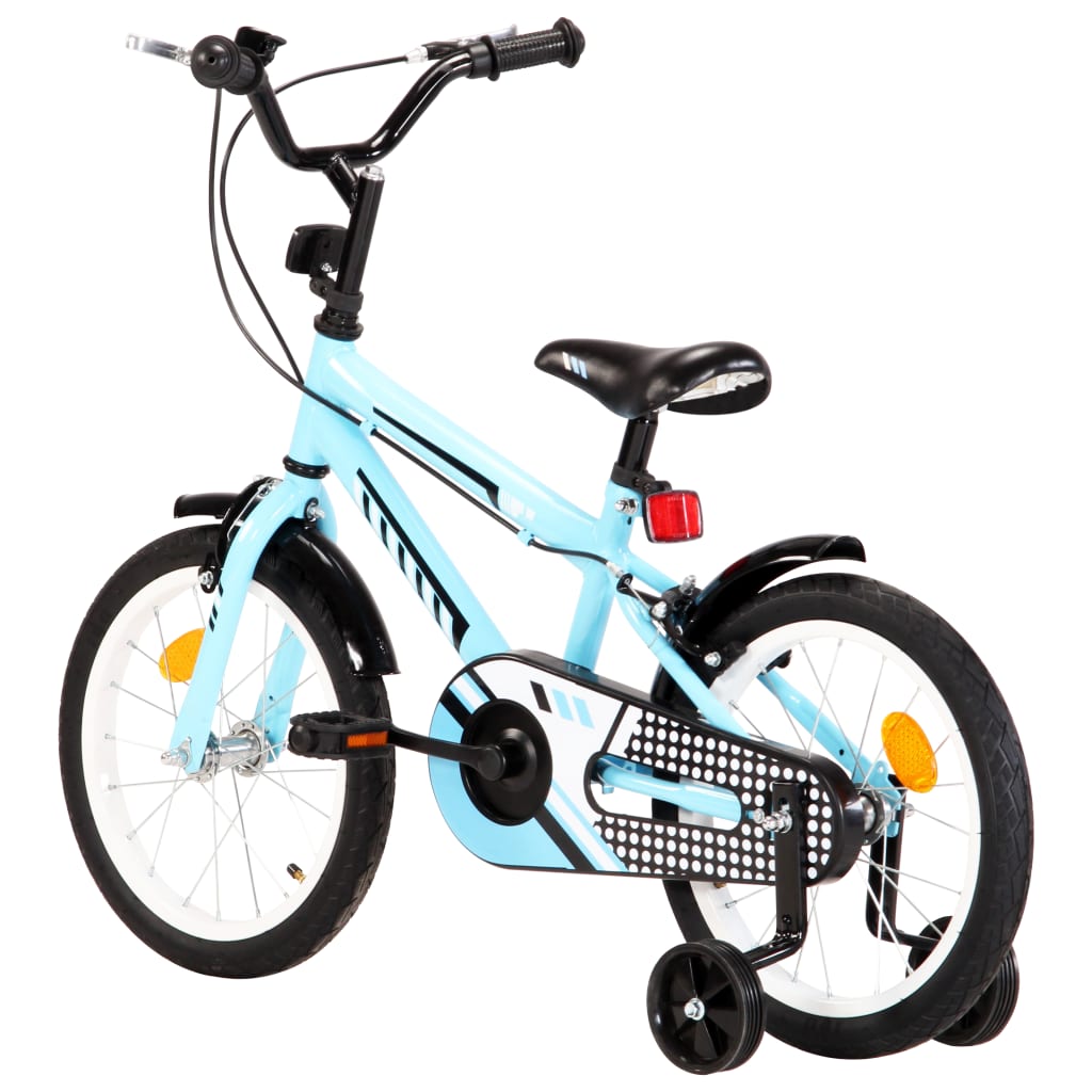 Vélo pour enfants 16 pouces Noir et bleu