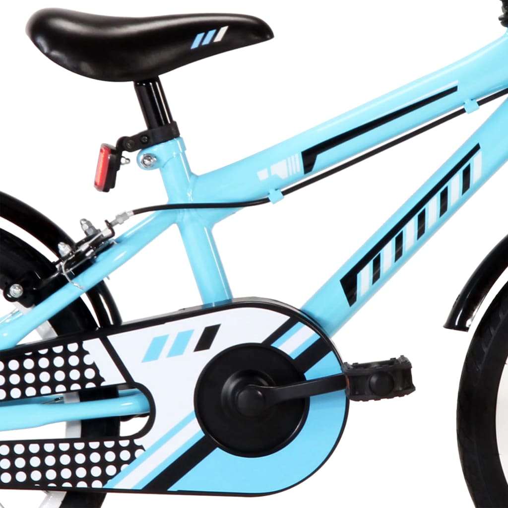 Vélo pour enfants 16 pouces Noir et bleu