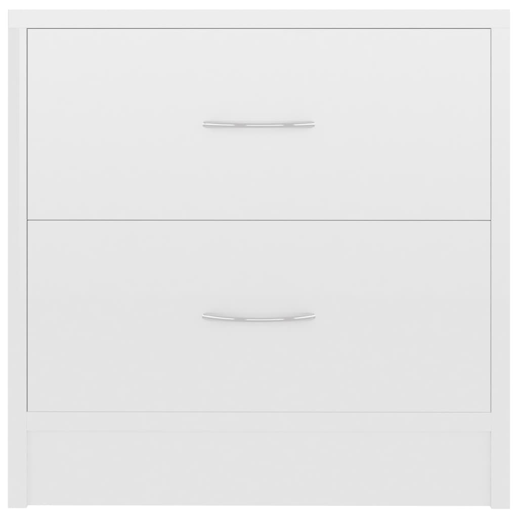 Tables de chevet 2 pcs Blanc brillant 40 x 30 x 40 cm Aggloméré
