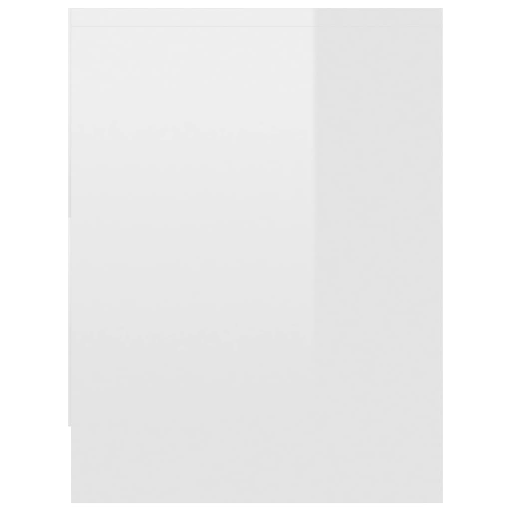 Tables de chevet 2 pcs Blanc brillant 40 x 30 x 40 cm Aggloméré