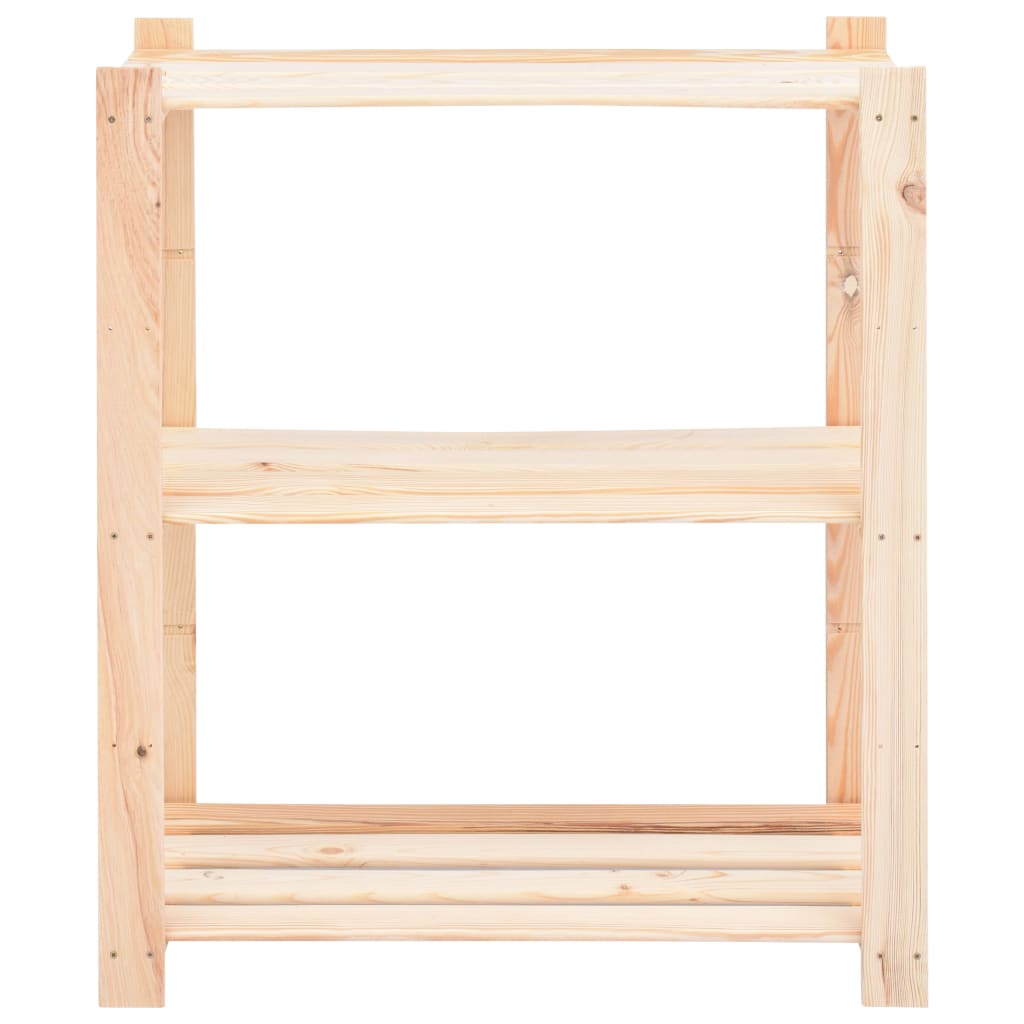 Étagères de rangement à 3 niveaux 2 pcs 80x38x90 cm Pin 150 kg