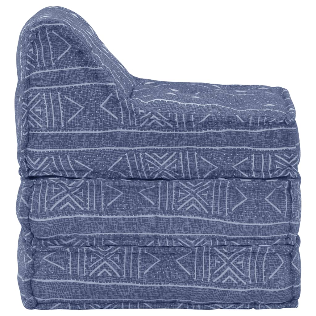Modular Pouffe Indigo Fabric