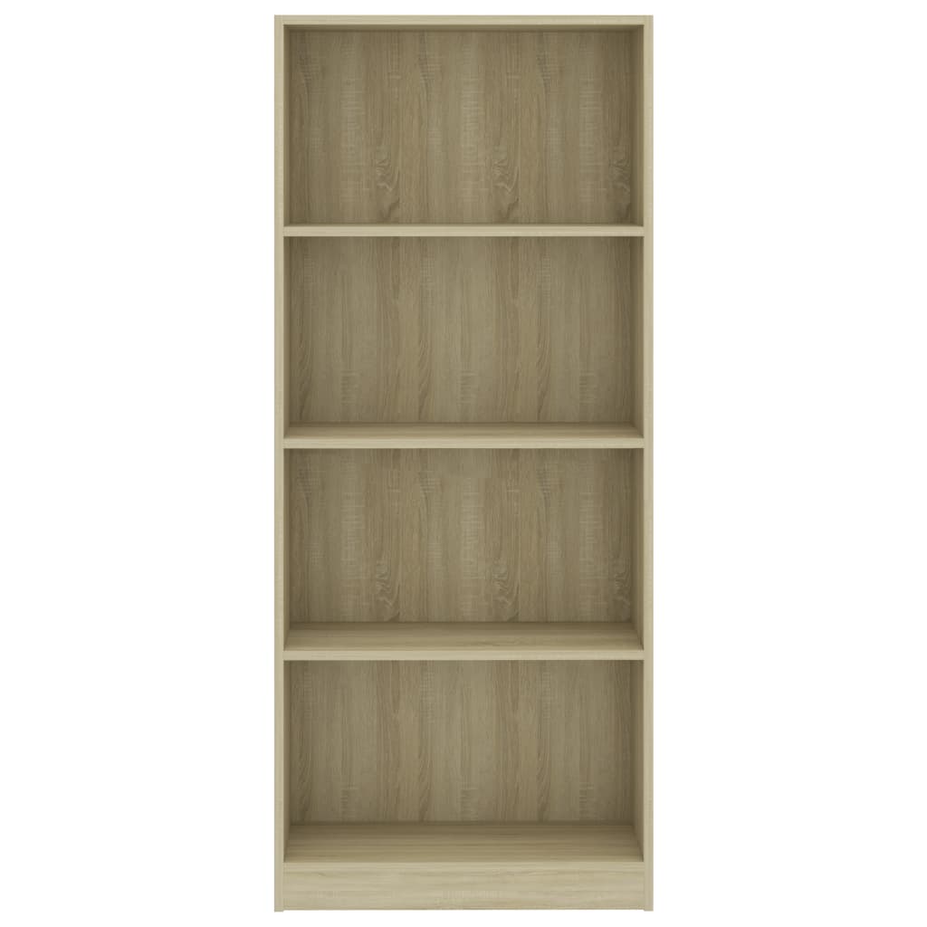 Bibliothèque à 4 niveaux Chêne sonoma 60x24x142 cm Aggloméré