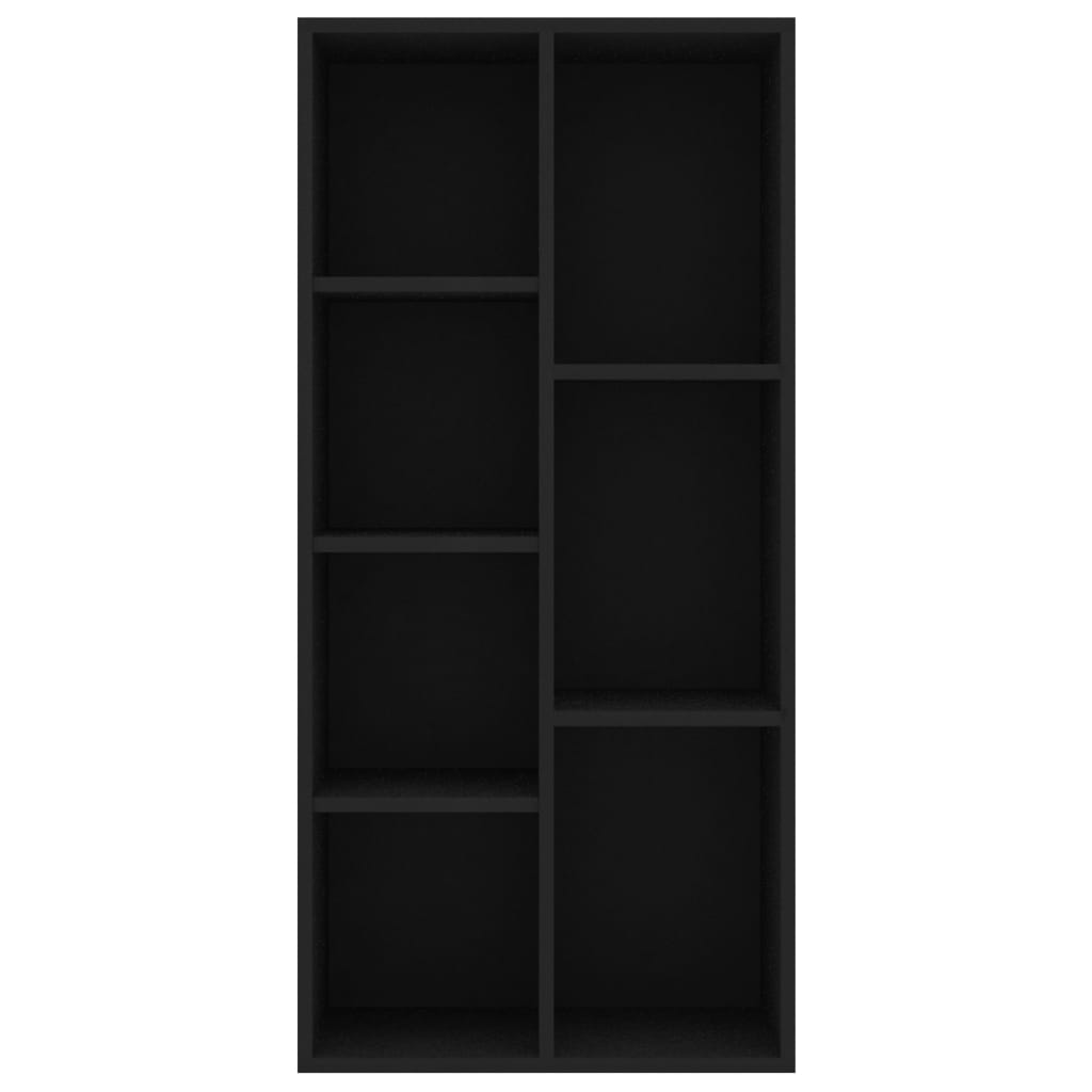 Bibliothèque Noir 50x25x106 cm Aggloméré