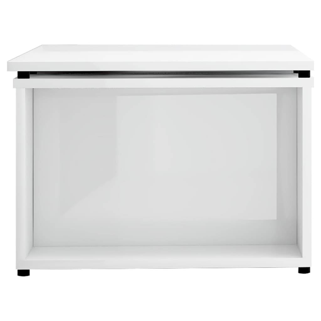 Table basse Blanc brillant 150x50x35 cm Aggloméré
