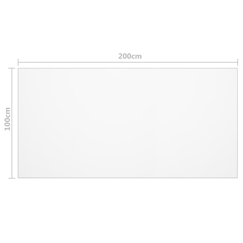 Protecteur de table mat 200x100 cm 2 mm PVC