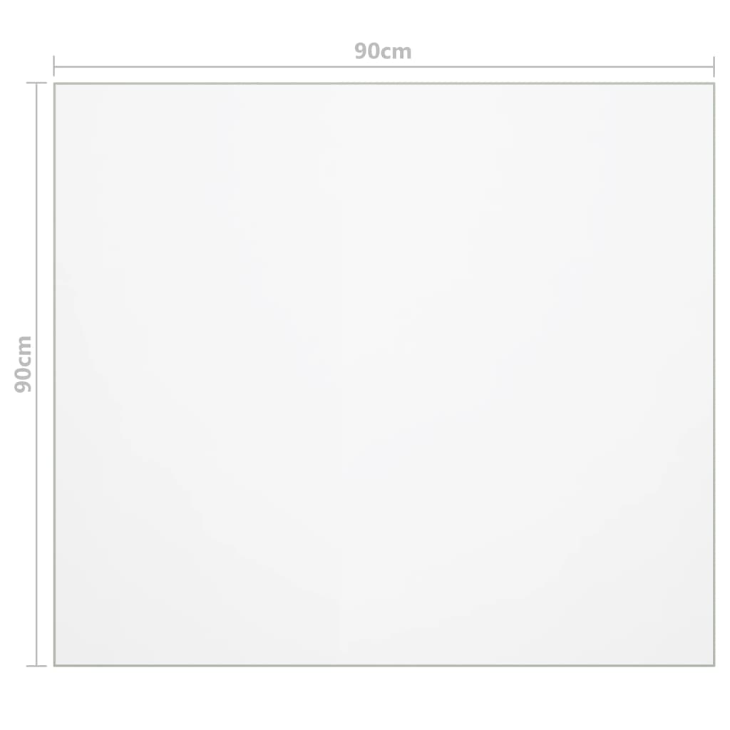 Protecteur de table transparent 90x90 cm 1,6 mm PVC