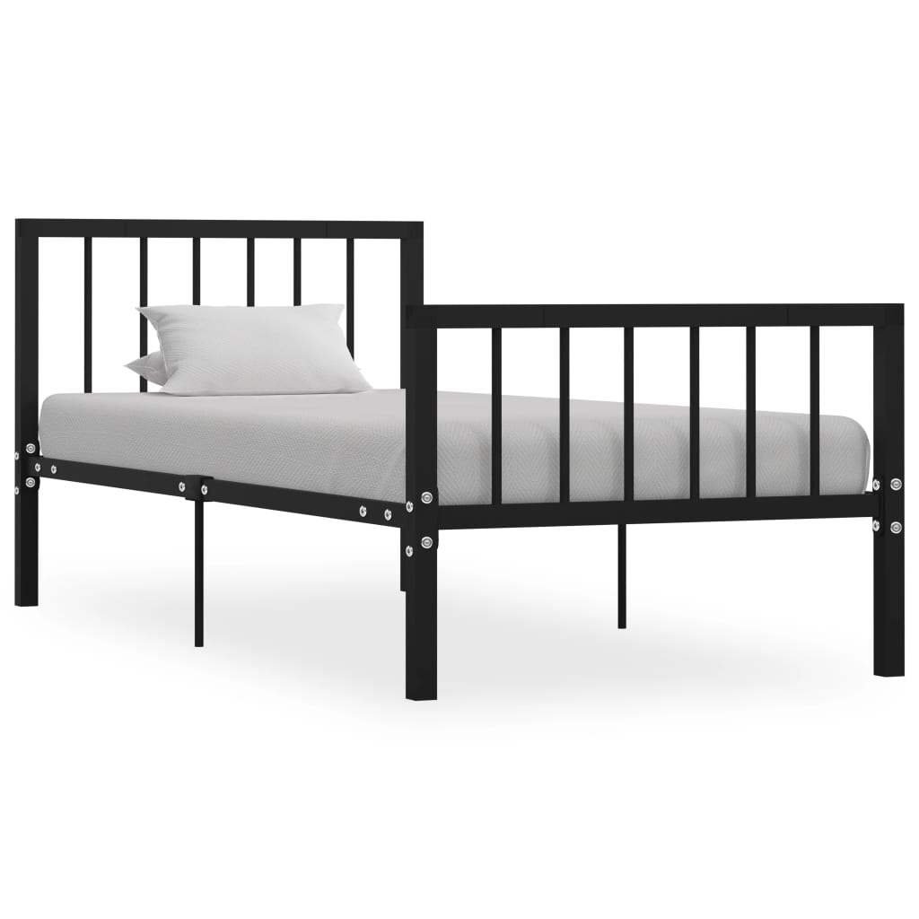 Cadre de lit Noir Métal 90 x 200 cm