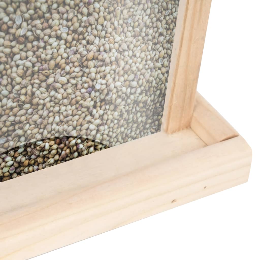 Mangeoires à oiseaux 4 pcs Bois de sapin