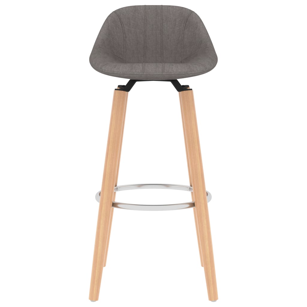 Tabourets de bar 2 pcs Gris clair Tissu