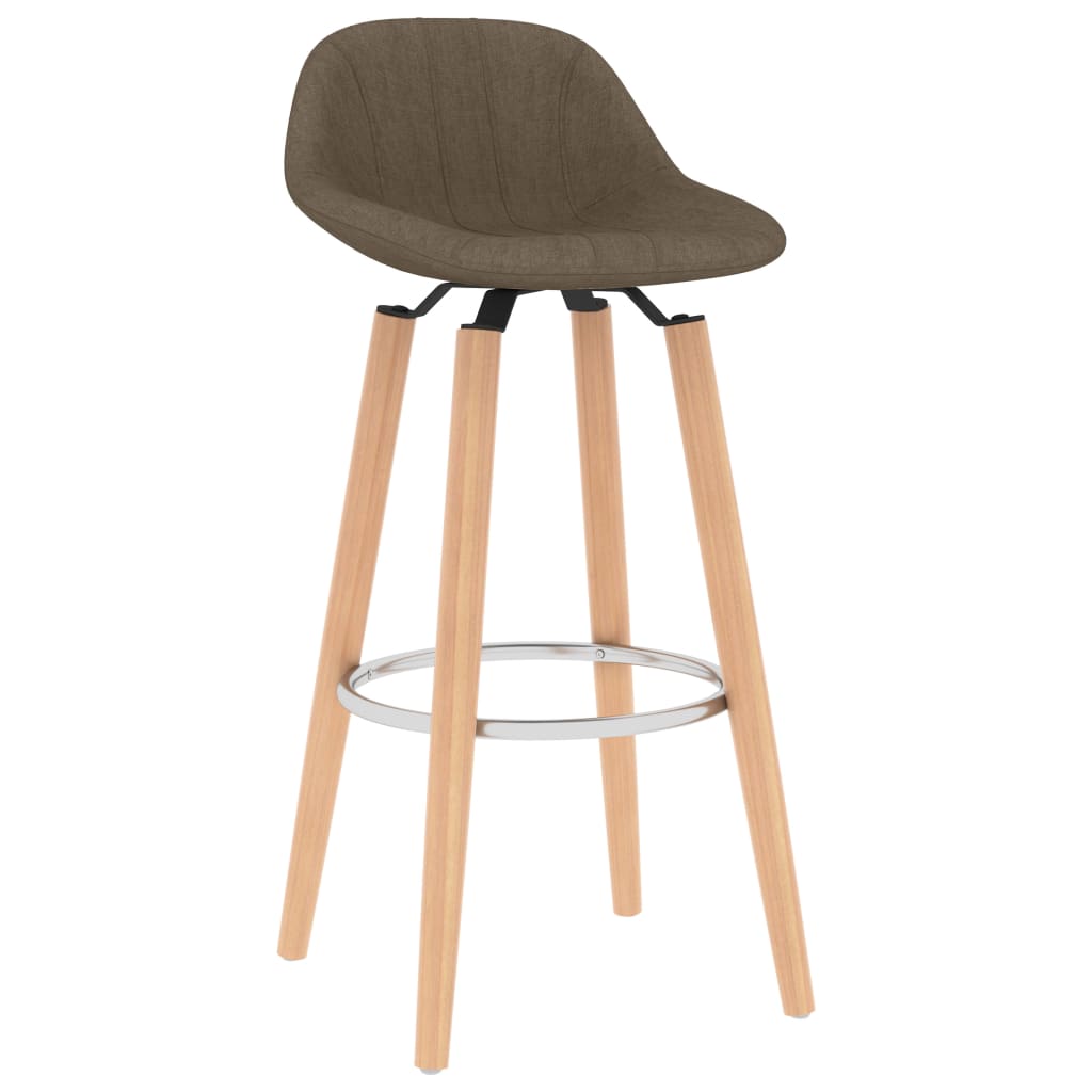Tabourets de bar 2 pcs Marron Tissu
