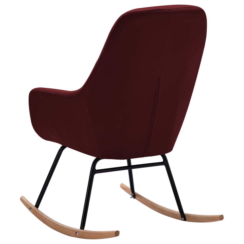 Chaise à bascule Rouge bordeaux Tissu
