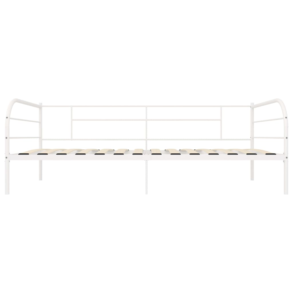 Cadre de lit de repos Blanc Métal 90 x 200 cm