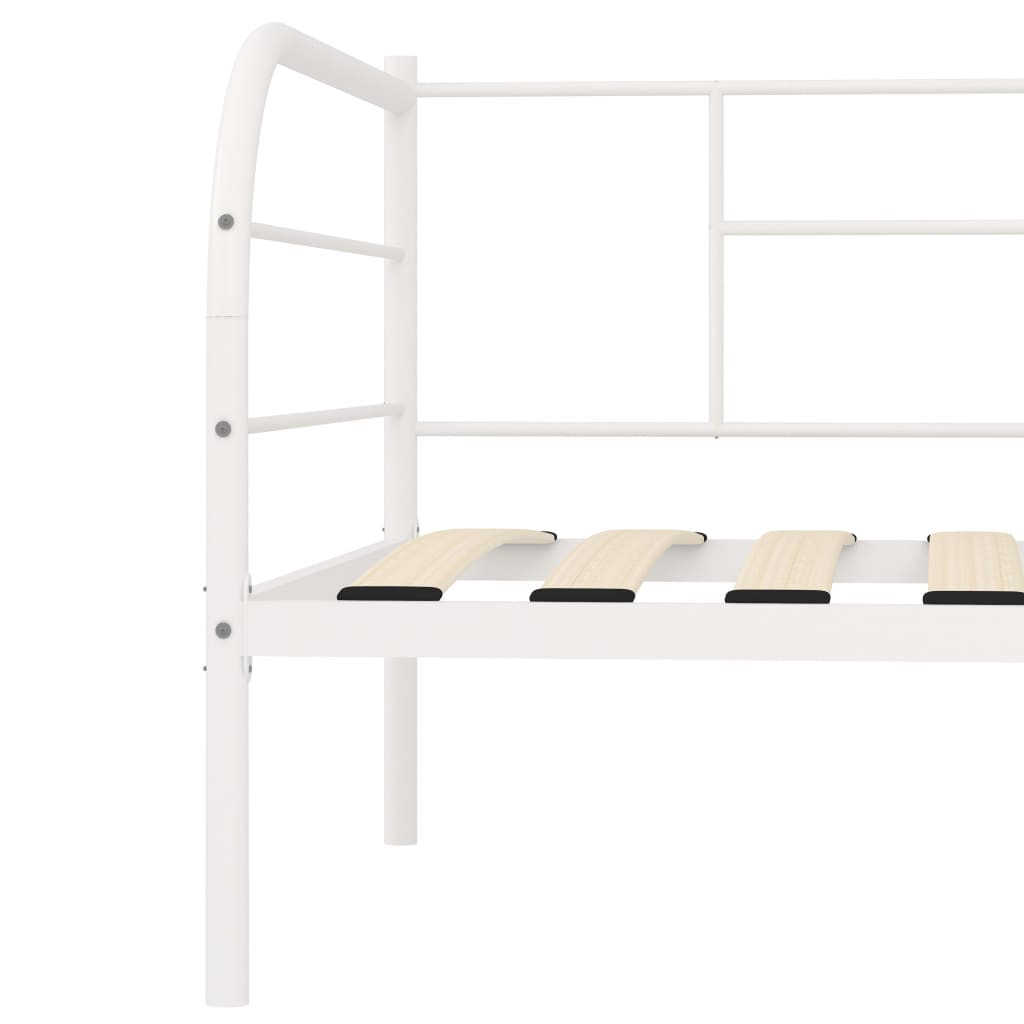 Cadre de lit de repos Blanc Métal 90 x 200 cm