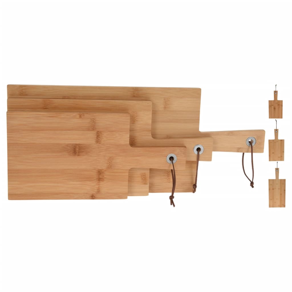 Excellent Houseware Ensemble de planches à découper 3 pcs bambou