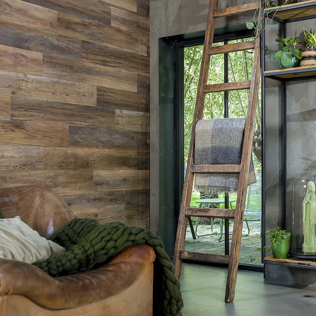 Planches d'aspect de bois Marron terre d'ombre