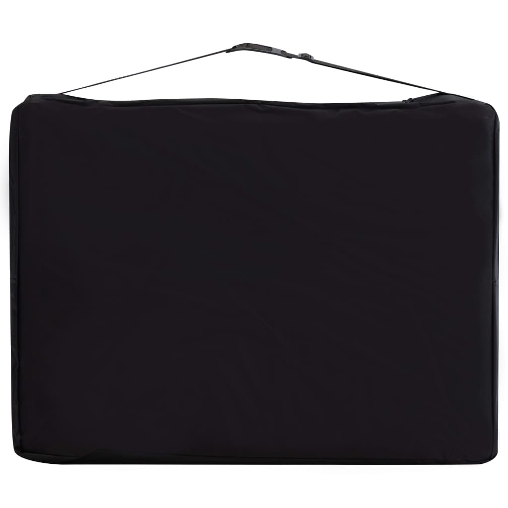 Table de massage pliable 2 zones Aluminium Noir et rouge