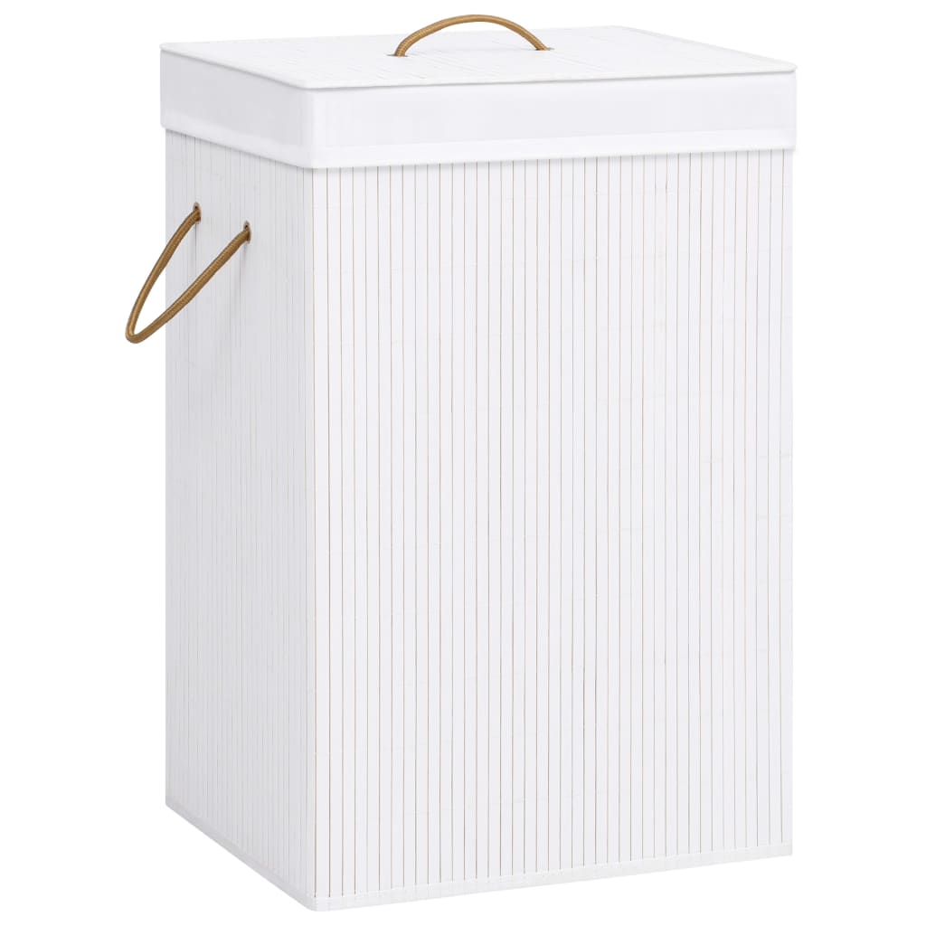 Panier à linge Bambou Blanc