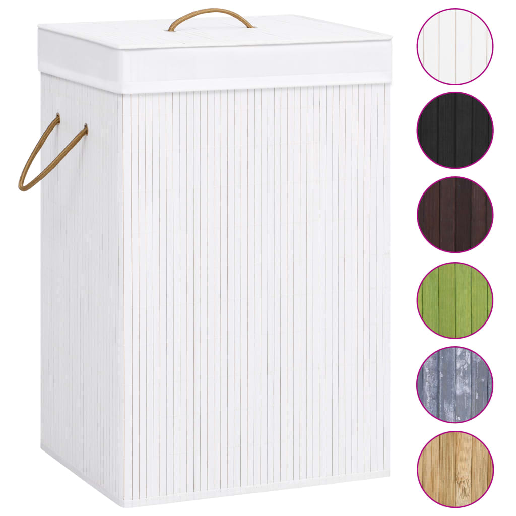 Panier à linge Bambou Blanc