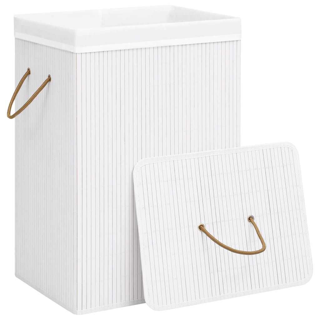 Panier à linge Bambou Blanc