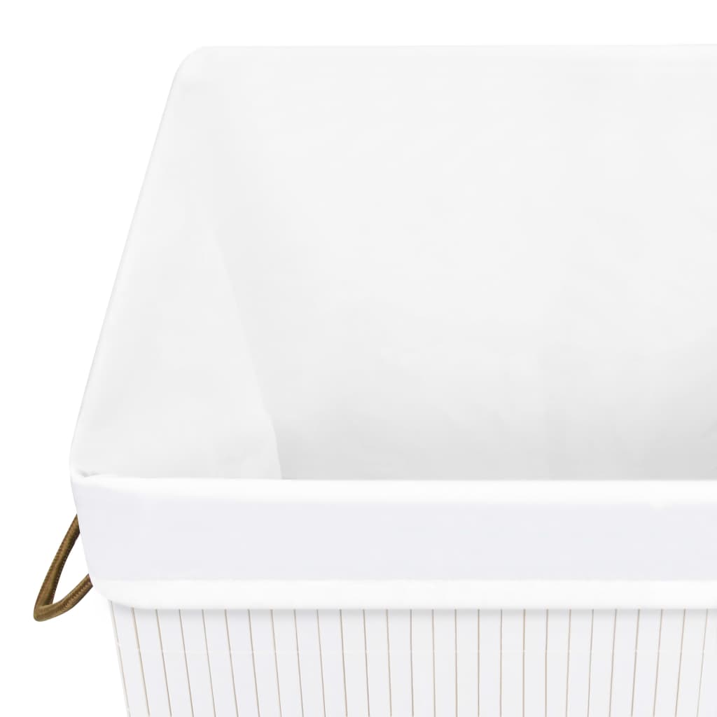 Panier à linge Bambou Blanc