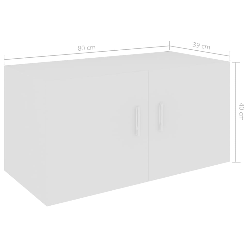 Armoire murale Blanc 80x39x40 cm Aggloméré
